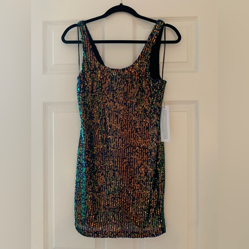 Topshop sequin mini dress